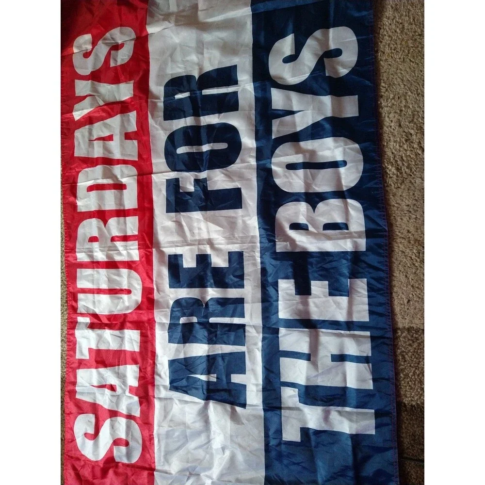Saturdays are for the boys Flag/Tapestry/Banner